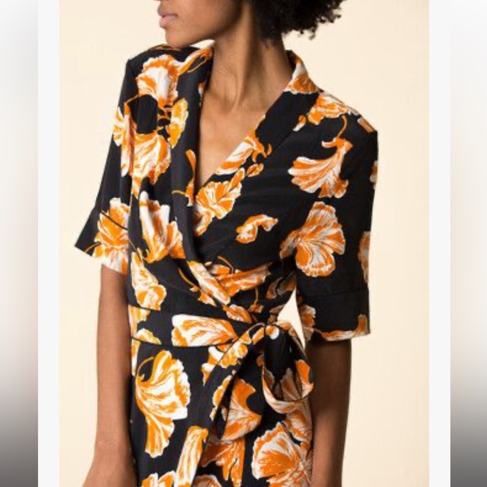 Ganni silk hibiscus print dress (small, EU 34)
